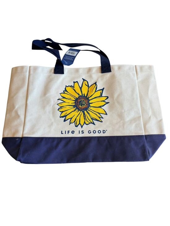 Life Is Good Handbags - Brand new life is good canvas tote with sunflower.